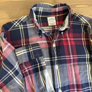 Brooks Brothers Men's Medium Plaid Long Sleeve Button‎ Up Shirt Original Polo